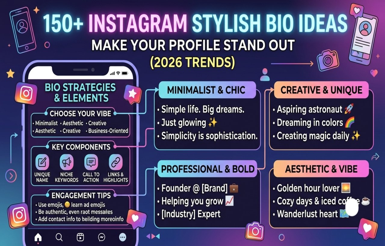 150+ Instagram Stylish Bio Ideas to Make Your Profile Stand Out (2026)