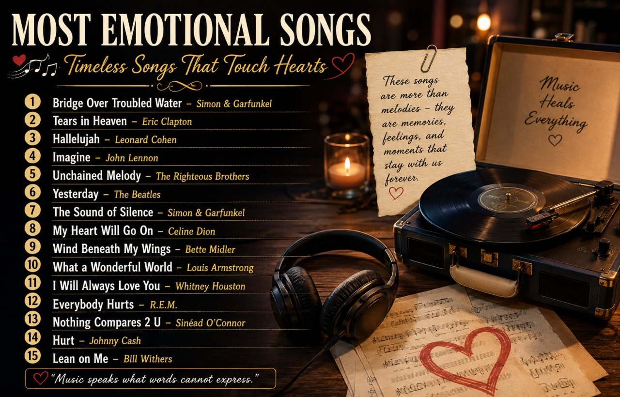 Most emotional songs: 15 Classic Tracks That Touch Hearts